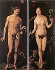 Hans Baldung Famous Paintings - Adam and Eve